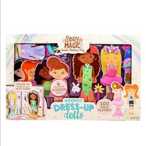 Wooden magnetic doll set